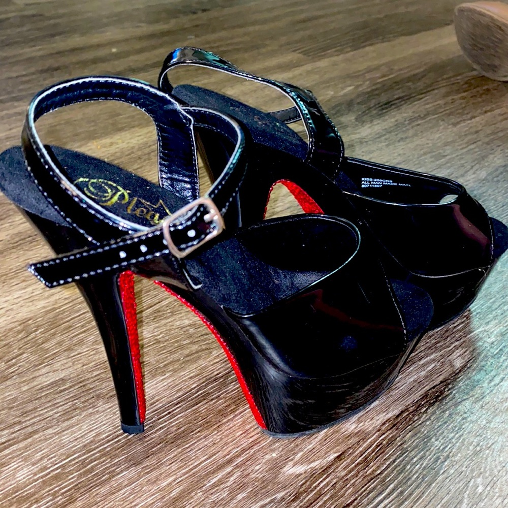 Pleaser dancing heels, lightly worn.